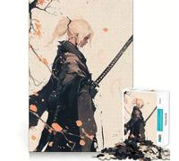 Rompecabezas de 1000 Piezas Mujer samurái con Katana para Adultos Juguete Inteligente para el hogar Bordes Lisos Artículo de colección (50x75cm)