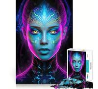 Rompecabezas de 1000 Piezas Mujer Trance Psicodélica para Adolescentes Juego Mental Juguete para el hogar Corte preciso (50x75cm)