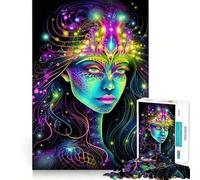 Rompecabezas de 1000 Piezas Mujer Trance Psicodélica para Adolescentes Juguete de lógica y suavidad para Relajarse Corte preciso Regalo Ideal (38x26cm)