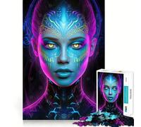 Rompecabezas de 1000 Piezas Mujer Trance Psicodélica para Adolescentes, Juguete para estimular la lógica y aliviar la tensión, Ideal para Pedir (38x52cm)