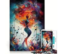 Rompecabezas de 1000 Piezas Música, Alma y Armonía para Adultos y Adolescentes Juego Mental, diversión Tranquila, Bordes Afilados, Regalo Memorable (38x52cm)