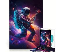 Rompecabezas de 1000 Piezas Músico Espacial para Adolescentes, para Mejorar la Memoria, Relajarse y divertirse Diseño artístico con Corte nítido (50x75cm)