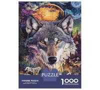 Rompecabezas De 1000 Piezas Mystic Wolf Realm Rompecabezas para Adultos Juego Práctico Una Obra De Arte Cumpleaños Y Navidad 52x38cm/1000pcs