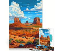 Rompecabezas de 1000 Piezas, Naturaleza de Utah, Pixel Art, Piezas de Corte Limpio, Juguete para desarrollar la Capacidad cognitiva, diversión para Momentos de Calma, decoración navideña (38x52cm)