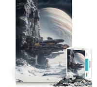 Rompecabezas de 1000 Piezas Nave Espacial acoplada a un acantilado para Adolescentes Juguete Que desafía la Mente Actividad para el hogar Regalo nítido y conmovedor 38x26cm