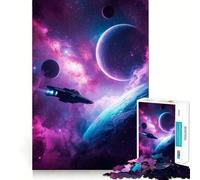 Rompecabezas de 1000 Piezas Nave Espacial en Nebulosa con Planetas Juguete para Adolescentes Que desarrolla la lógica y la Capacidad de concentración Un pasatiempo Relajante Corte preciso Un Regalo