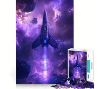 Rompecabezas de 1000 Piezas Nave Espacial en Nebulosa, Ideal para Adolescentes Juguete Inteligente para Fortalecer Lazos afectivos Piezas de colección con Corte preciso 38x26cm