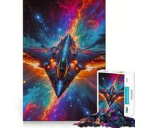 Rompecabezas de 1000 Piezas Nave Espacial Nebulosa para Adultos Juguete de lógica Resistente para Jugar en Grupo Bordes Transparentes 38x26cm