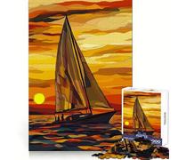 Rompecabezas de 1000 Piezas Navegando al Atardecer para Adultos Ayuda a Mejorar la Memoria y Calma la Mente Diseño, Montaje y Regalo Creativo (38x26cm)