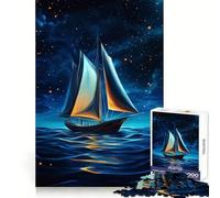 Rompecabezas de 1000 Piezas Navegando bajo Las Estrellas para Adolescentes Juguete para ejercitar la Mente Diseño Relajante Regalo Ideal para armar (38x26cm)