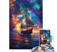 Rompecabezas de 1000 Piezas Navegando Entre Las Estrellas Juguetes adictivos para Cultivar la Paciencia Juego práctico de Montaje Excelentes Regalos y Juguetes (tamaño 75x50cm)