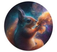 Rompecabezas de 1000 Piezas Nebulosa Ardilla, Rompecabezas Redondos de 1000 Piezas para Adultos, decoración del hogar, Entrenamiento Mental y Regalos navideños, 67,5 x 67,5 cm