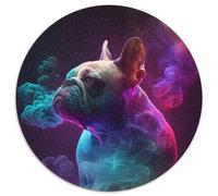 Rompecabezas de 1000 Piezas Nebulosa Bulldog. Rompecabezas de 1000 Piezas para Adultos. Un desafío para la Mente, Actividad Familiar, decoración del hogar, Regalo navideño (tamaño 67,5 x 67,5 cm).