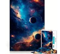Rompecabezas de 1000 Piezas Nebulosa con Planetas y Estrellas, para Adultos Juguete de lógica, Divertido y Relajante Diseño para armar Regalo Ideal para Navidad (50x75cm)