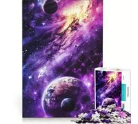 Rompecabezas de 1000 Piezas: Nebulosa Cósmica con Planetas Juego de ingenio para ejercitar la Mente y Las Manos Ideal para Decorar el Escritorio 50x75cm