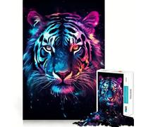 Rompecabezas de 1000 Piezas Nebulosas Tigre Nebulosas para Adolescentes Juguete para ejercitar la Mente Fácil de armar Regalo Elegante (38x26cm)