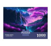 Rompecabezas De 1000 Piezas Neon Night Cherry Blossom Rompecabezas para Adultos Juegos De Relajación Análisis Y Lógica Cumpleaños Y Navidad 38x26cm/1000pcs