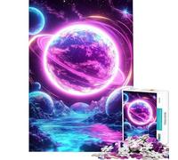 Rompecabezas de 1000 Piezas Neon Planet Un desafío para completar Juego Educativo Imposible para Mayores de 14 años Juego de Rompecabezas Disponible (38x52cm)