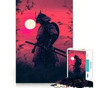 Rompecabezas de 1000 Piezas Neon Sunset Cryopunk Samurai para Adultos, Juguete para ejercitar la Mente, Divertido Regalar en Vacaciones (50x75cm)