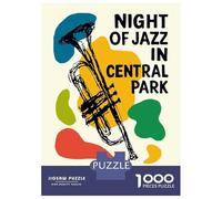 Rompecabezas De 1000 Piezas - Night of Jazz in Central Park Rompecabezas para Adultos Juego De Ingenio Desafío Difícil Regalos para Reducir El Estrés 38x26cm/1000pcs