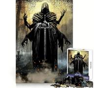 Rompecabezas de 1000 Piezas Nigromante en el Cementerio para Adolescentes Fortalece la Memoria Ideal para el hogar y el Ocio Bordes limpios Regalo preciado (38x52cm)