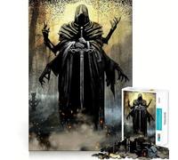 Rompecabezas de 1000 Piezas Nigromante en el Cementerio para Adolescentes Fortalece la Memoria Ideal para el hogar y el Ocio Bordes limpios Regalo preciado (38x52cm)