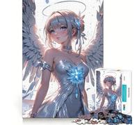 Rompecabezas de 1000 Piezas Niña ángel con Vestido Blanco,Divertido y entretenido Piezas sin Rebabas y de Corte Limpio Actividad Ideal para Noches tranquilas (50x75cm)