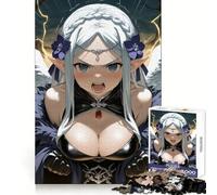 Rompecabezas de 1000 Piezas Niña Elfa Enojada con Alas para Adolescentes Ideal para Practicar la lógica, divertirse en Silencio y con Bordes limpios Regalo Festivo (38x52cm)