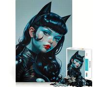 Rompecabezas de 1000 Piezas Niña Misteriosa para Adolescentes Rompecabezas Mental para aliviar la tensión Arte para armar Regalo Premium (38x26cm)