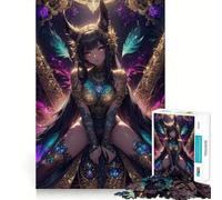 Rompecabezas de 1000 Piezas Niña Pluma Arcoíris para Adolescentes Juguete de razonamiento y Desarrollo de Habilidades Sin estrés Corte preciso Un Regalo Encantador 50x75cm