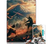 Rompecabezas de 1000 Piezas Ninja al pie del Monte Fuji para Adolescentes, Regalo Educativo, Juguete de desafío, decoración de Pared, cumpleaños y Navidad (38x26cm)