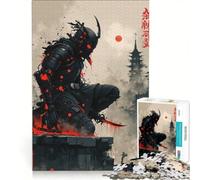 Rompecabezas de 1000 Piezas: Ninja Asesino Cyberpunk en un Entorno Urbano, Juegos educativos, antiestrés, cumpleaños y Navidad 50x75cm