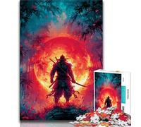 Rompecabezas de 1000 Piezas Ninja bajo la Luna de Sangre para Adultos y Adolescentes Juego Familiar para aliviar el estrés, desafío difícil, colección de Artistas Bellas Artes (50x75cm)