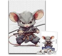 Rompecabezas de 1000 Piezas Ninja Mouse Warrior: una Forma Relajante de llenar tu Tiempo Libre, Corte preciso y consistente, Juguete de Juego, tamaño 38x26cm