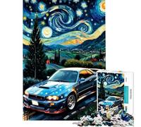 Rompecabezas de 1000 Piezas - Nissan Skyline R GT-R Noche Estrellada Difícil y desafiante Pero Divertido y humorístico Juego Imposible para Mayores de 14 años (38x52cm)