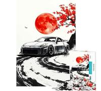 Rompecabezas de 1000 Piezas Nissan Z Drifting Arte japonés para Juego Educativo Juguete desafiante para Juego Educativo Pero Divertido y humorístico Gran Regalo para Juegos (Tamaño 38x26cm)
