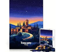 Rompecabezas de 1000 Piezas Noche en un Pueblo Toscano para Adultos Ejercicio Mental Suave Ideal para Relajarse Navidad (38x52cm)