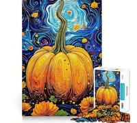 Rompecabezas de 1000 Piezas Noche Estrellada de Calabazas para Adultos Regalos Divertidos y de Calidad (50x75cm)