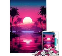 Rompecabezas de 1000 Piezas Noir Neon Nostalgia Desafío de Inteligencia Cerebral Juguetes adictivos Juego Imposible Alivia el estrés Ideas de Regalo (Tamaño 75x50cm)