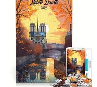 Rompecabezas de 1000 Piezas Notre Dame de Paris Juego de ingenio difícil y desafiante Regalo de cumpleaños Regalos 38x52cm