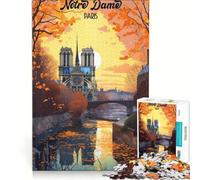 Rompecabezas de 1000 Piezas Notre Dame de Paris Juego práctico dificultad Alta cumpleaños y Navidad 38x26cm