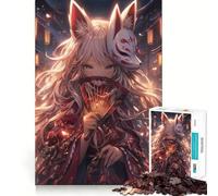 Rompecabezas de 1000 Piezas Nueve Colas Zorra Nocturna para Adultos Mejora la Memoria Ideal para el Ocio Corte Firme Fiestas (50x75cm)