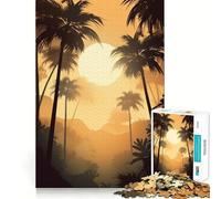 Rompecabezas de 1000 Piezas Oasis de Palmeras para Adolescentes Ideal para estimular la Memoria, Reducir el estrés y Crear un Ambiente artístico con Cortes Suaves (50x75cm)