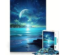 Rompecabezas de 1000 Piezas Océano Azul,Cielo Nocturno,Corte Impecable Divertido Juguete para estimular la Mente,Ideal para Momentos de Ocio 50x75cm