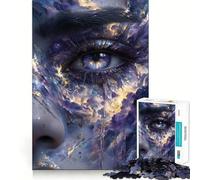Rompecabezas de 1000 Piezas Ojo Celestial con Lágrimas Juego de Pensamiento Divertido y Preciso para Momentos de Paz Regalo Navideño (38x52cm)