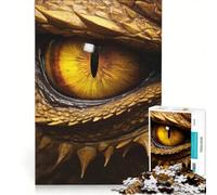 Rompecabezas de 1000 Piezas Ojo de Dragón Dorado para Adolescentes, Juego Práctico, Análisis y Lógica, Ideal para Decorar el Escritorio 50x75cm