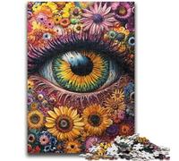 Rompecabezas de 1000 Piezas Ojos de Flores, un Juego desafiante para Jugar en Familia, Toda la Familia, 50x75cm