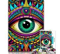 Rompecabezas de 1000 Piezas Ojos Psicodélicos para Adultos, un desafío difícil y antiestrés, Ideal para Decorar tu Escritorio (38x26cm)