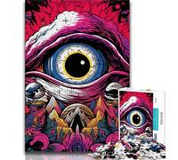 Rompecabezas de 1000 Piezas Ojos Psicodélicos para Adultos y Adolescentes, Juguetes educativos, Juegos antiestrés, decoración de Pared, 38x26cm