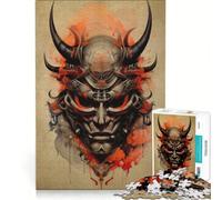 Rompecabezas de 1000 Piezas Oni Samurai No Juego de ingenio Entrena tu Cerebro y Tus Manos Ideal para Decorar tu Escritorio 38x26cm